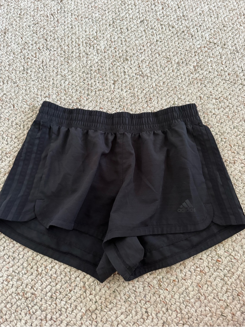 adidas Black Women's Athletic Running Shorts with Subtle Logo